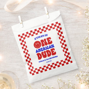 One American Dude 4th of July 1st Birthday Party Favour Bag