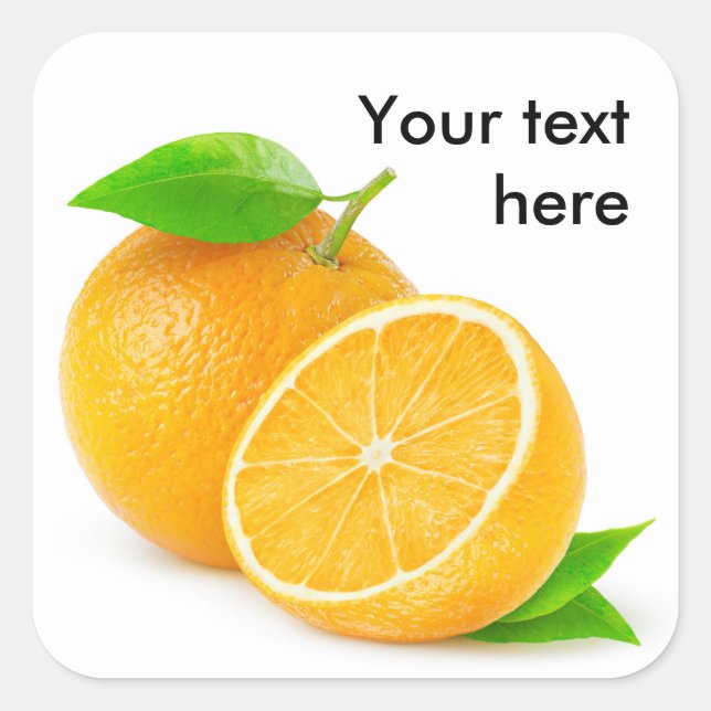 One and a half orange square sticker (Front)