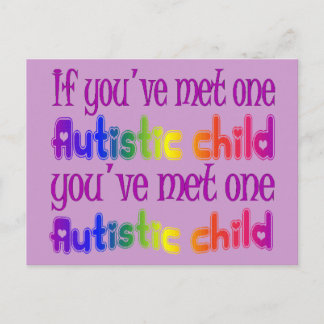 One Autistic Child Postcard