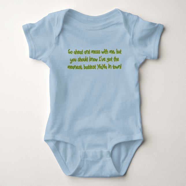 One Bad YiaYia Baby Bodysuit (Front)
