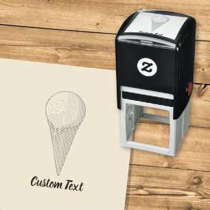One Ball Ice Cream Cone Self-inking Stamp