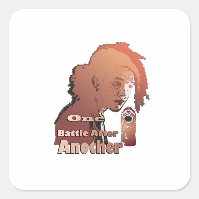 One Battle After Another – Cinematic Movie-Inspire Square Sticker (Front)