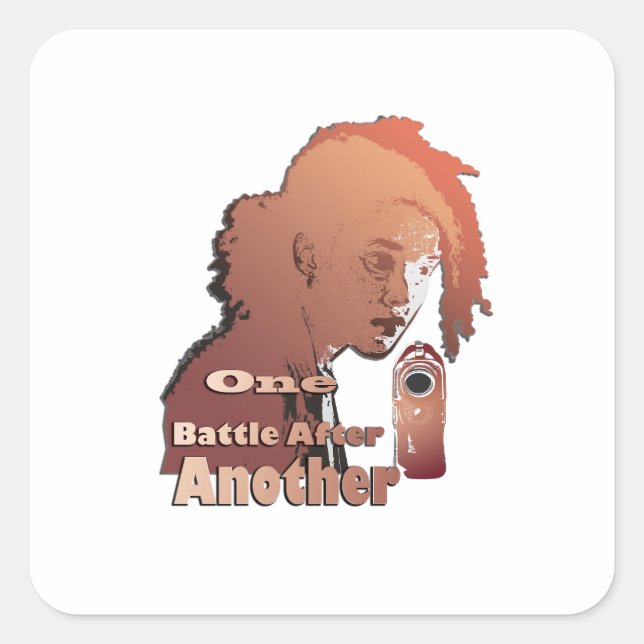 One Battle After Another – Cinematic Movie-Inspire Square Sticker (Front)