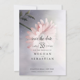 One Beautiful Pink Daisy Save The Date