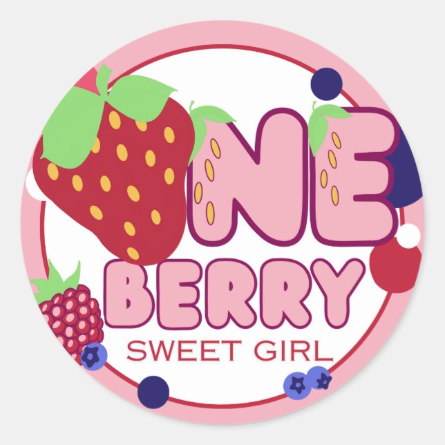 One Berry Sweet Girl Stickers (Front)