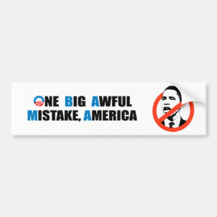 ONE BIG AWFUL MISTAKE, AMERICA BUMPER STICKER