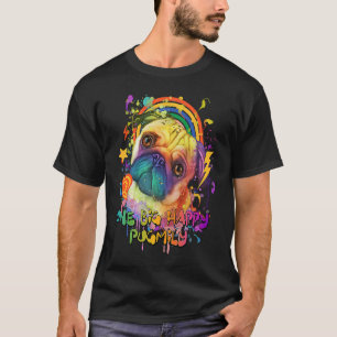 One Big Happy Pugmily Pug Humour Dutch Bulldog Do T-Shirt