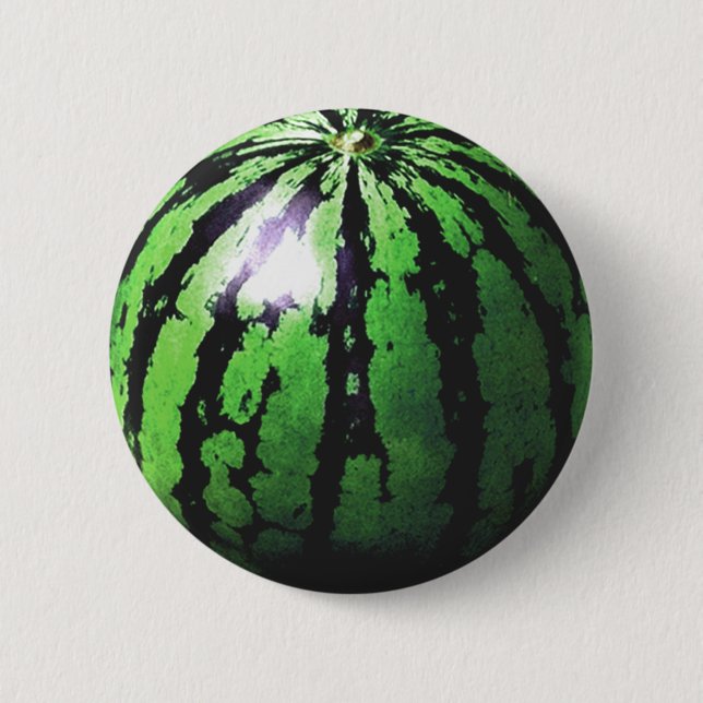 one big watermelon 6 cm round badge (Front)