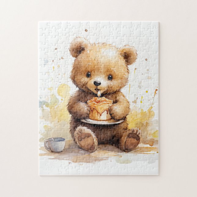 one birtyday ear cake, Cute Bear Jigsaw Jigsaw Puzzle (Vertical)
