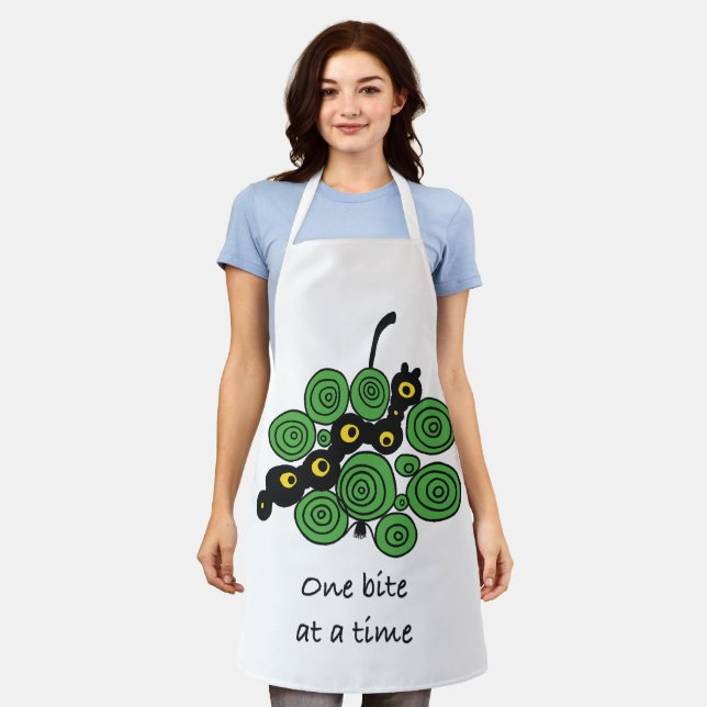 One bite at a time – enjoy the process apron (Worn)