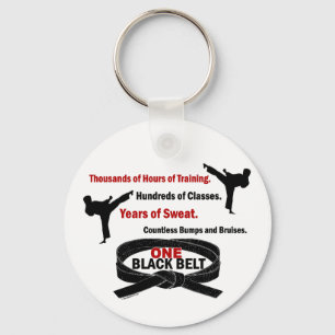 ONE Black Belt 1 KARATE T-SHIRTS & APPAREL Key Ring