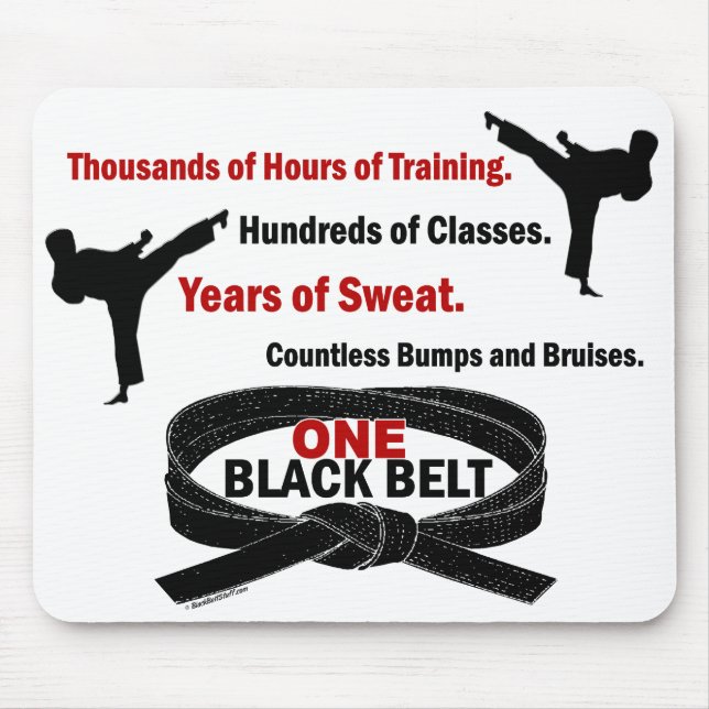 ONE Black Belt 1 KARATE T-SHIRTS & APPAREL Mouse Pad (Front)