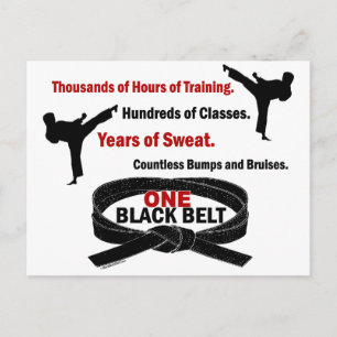 ONE Black Belt 1 KARATE T-SHIRTS & APPAREL Postcard