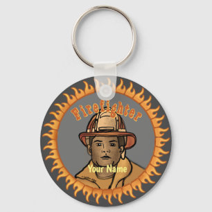 One Black Firefighter keychain