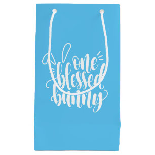 One Blessed Bunny Easter Calligraphy   Gift Bag