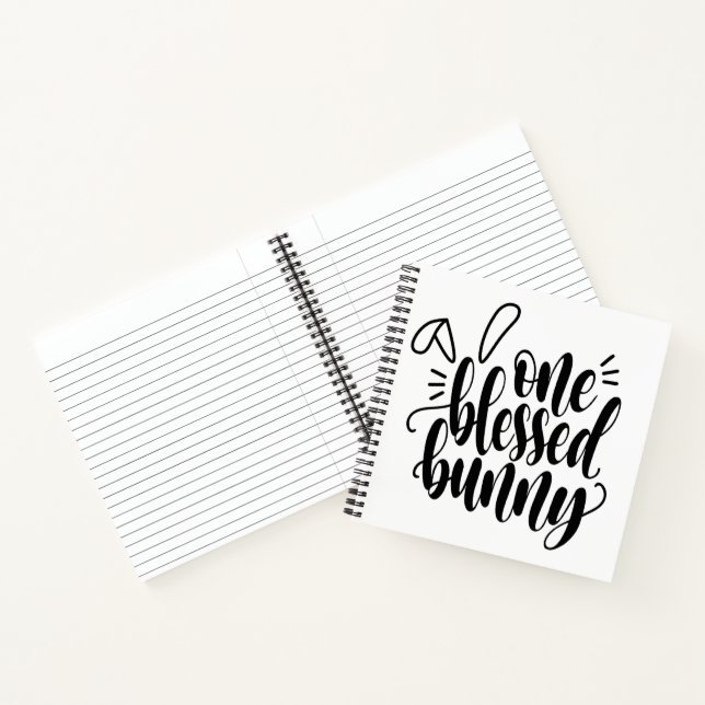 One Blessed Bunny Easter Typography | Notebook (Inside)