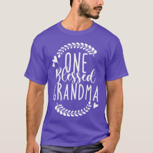 One Blessed Grandma With Hearts Mothers day funny T-Shirt