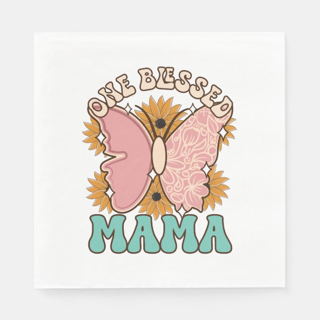 One Blessed Mama Napkin (Front)