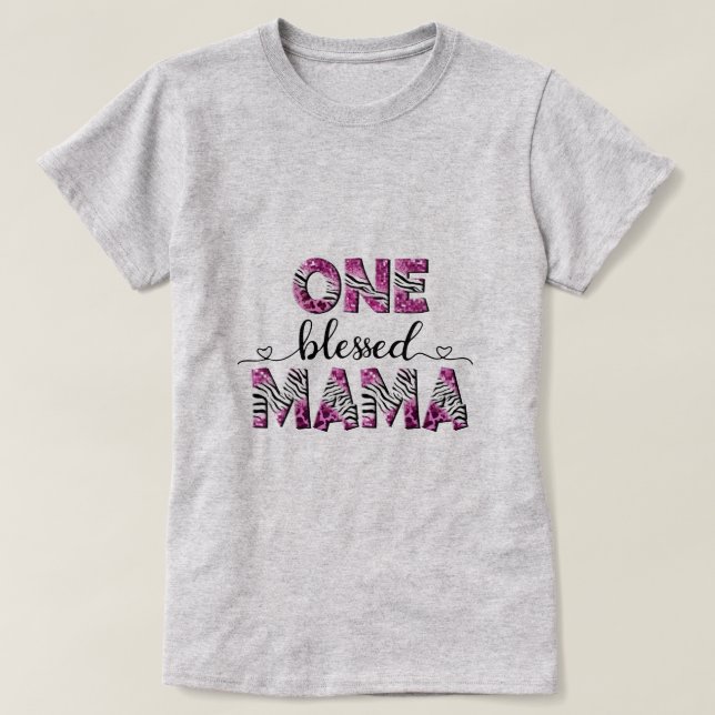 One Blessed mama sublimation  T-Shirt (Design Front)