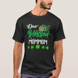 One Blessed Mommom Clover St. Patrick's Day Irish T-Shirt
