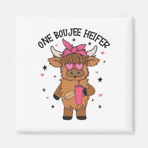 One Boojee Heifer Cow Tumbler Farm Animal Valentin Magnet