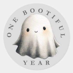 One Bootiful Year Ghost First Birthday Sticker
