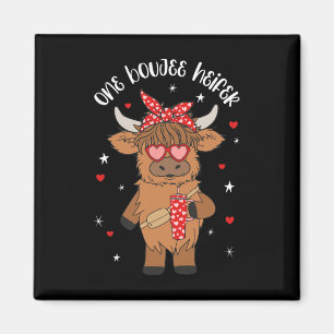 One Boujee Heifer Cow Tumbler Happy Valentines Day Magnet
