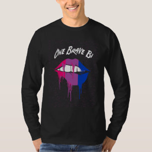One Brave Bi Bisexual LGBTQ Bi Pride LGBT Motivati T-Shirt