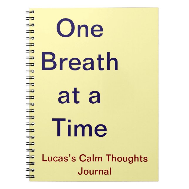 One Breath at a Time - mindfulness notebook  (Front)