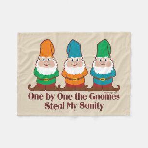 One By One The Gnomes Fleece Blanket