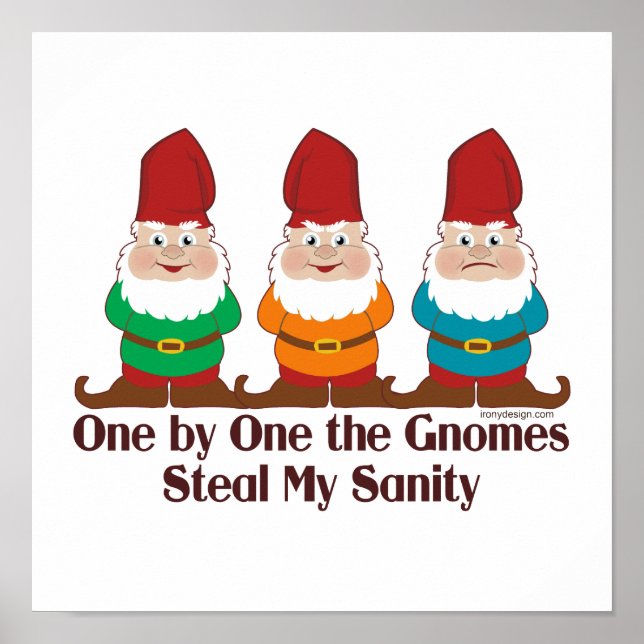 One By One The Gnomes Posters (Front)