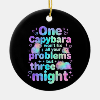 One capybara won't fix all your problems but three ceramic ornament