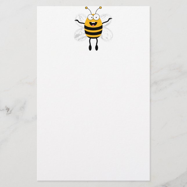 One Cartoon Bee Stationery (Front)
