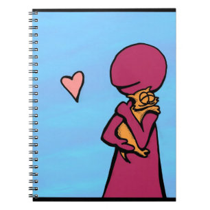 One Cat Loves Hugging Comic Notebook