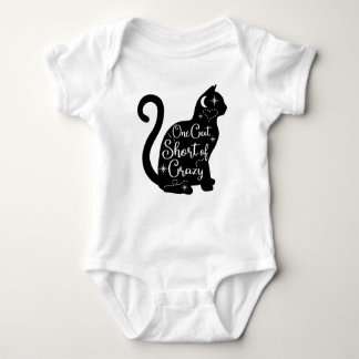 One Cat Short of Crazy Baby Bodysuit