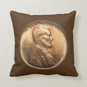 One Cent Coin Pillow