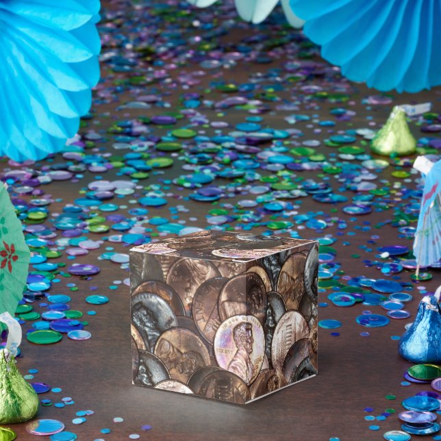 One Cent Penny Spread Background Favour Box (Party)