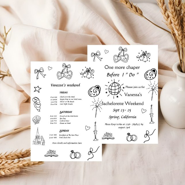 One  Chapter before the chapel Book Bachelorette  Invitation (Creator Uploaded)