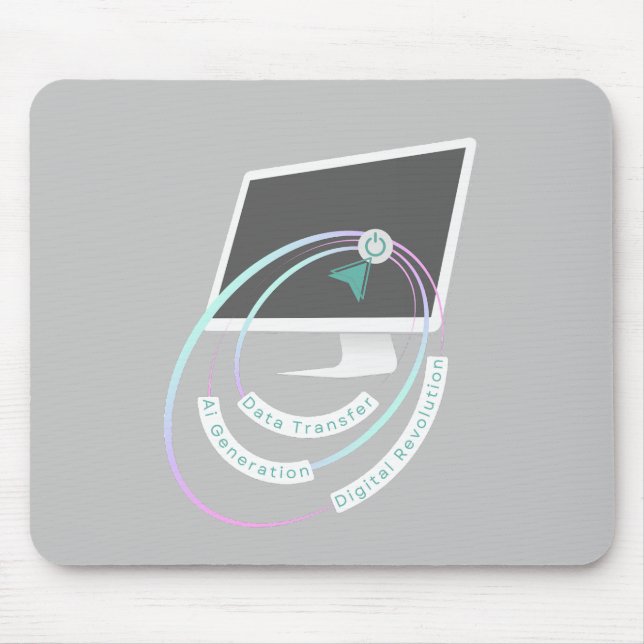 One Click Sparks AI, Data, and Digital Revolution Mouse Pad (Front)