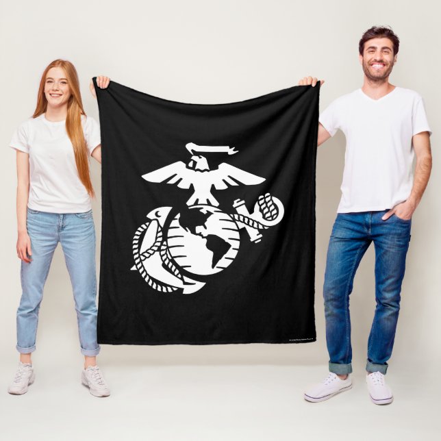 One-Colour EGA - White Fleece Blanket (In Situ)