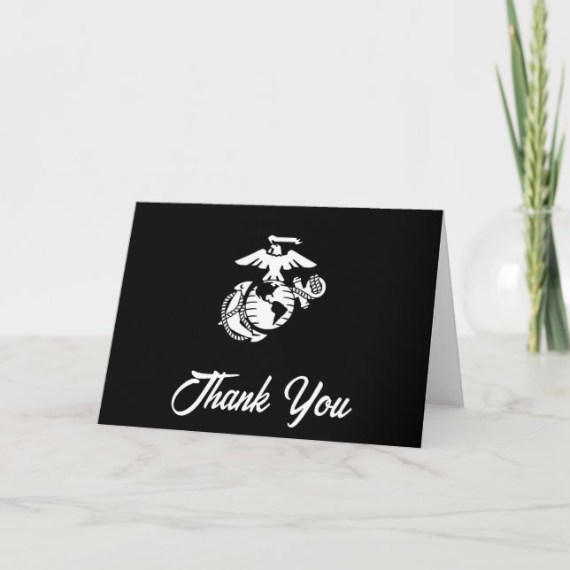 One-Colour EGA - White Thank You Card (Front)