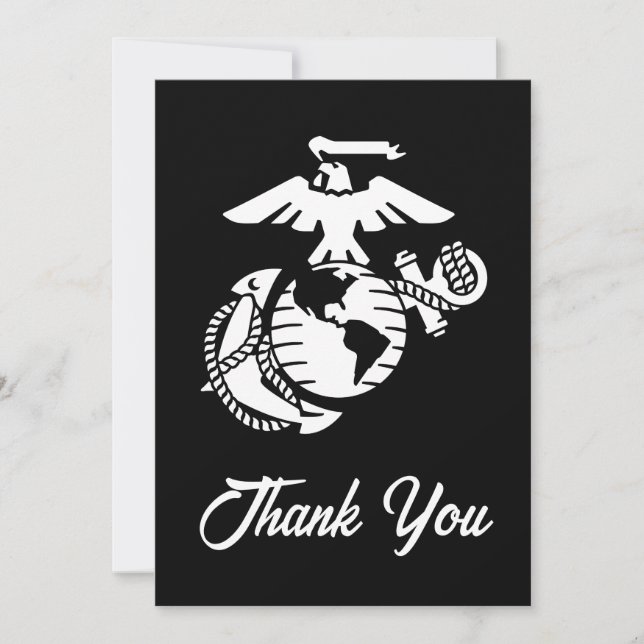 One-Colour EGA - White Thank You Card (Front)