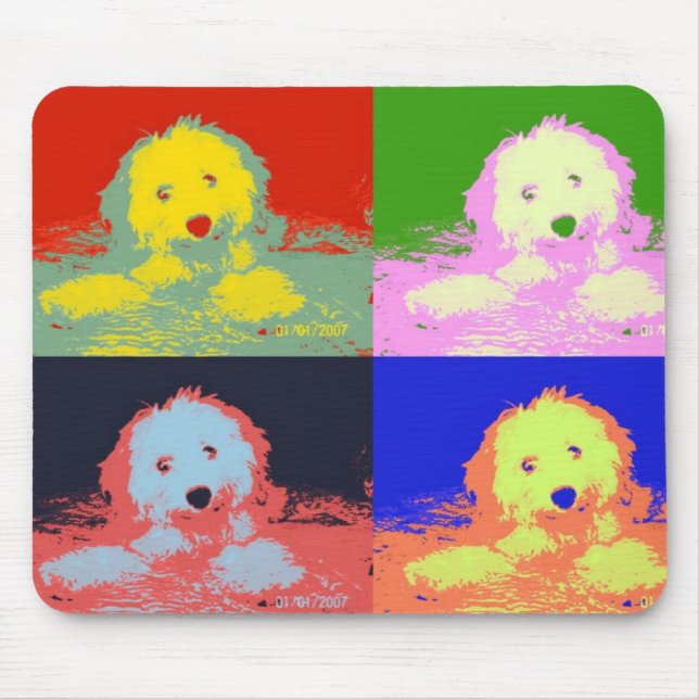 ~ One Colourful Cavachon ~ Mouse Pad (Front)