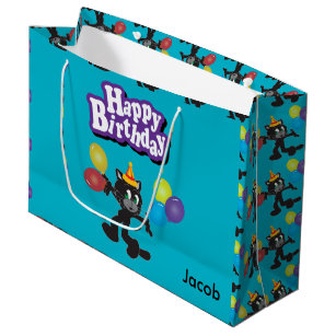 One Cool Cat Birthday Balloons Large Gift Bag