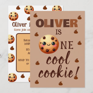 One Cool Cookie 1st Birthday Announcement