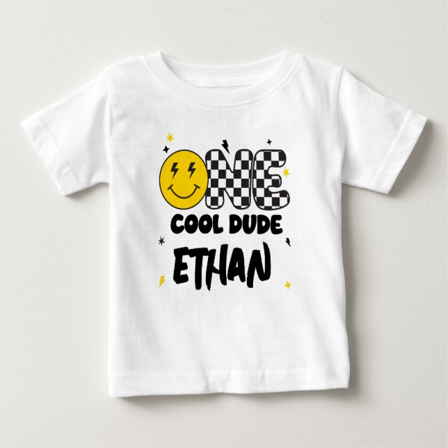 ONE Cool Dude 1st Birthday Shirt (Front)