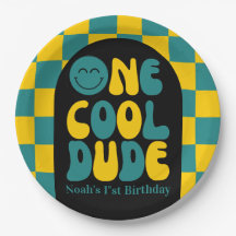 One Cool Dude Emoji 1st Birthday Decoration