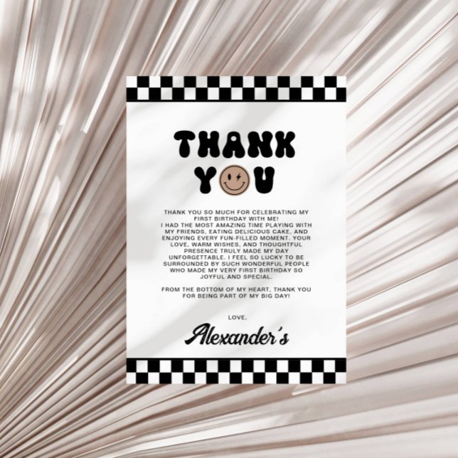 One Cool Dude First birthday Thank You Card (Creator Uploaded)