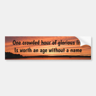 One Crowded Hour of glorious life.. The Call Bumper Sticker
