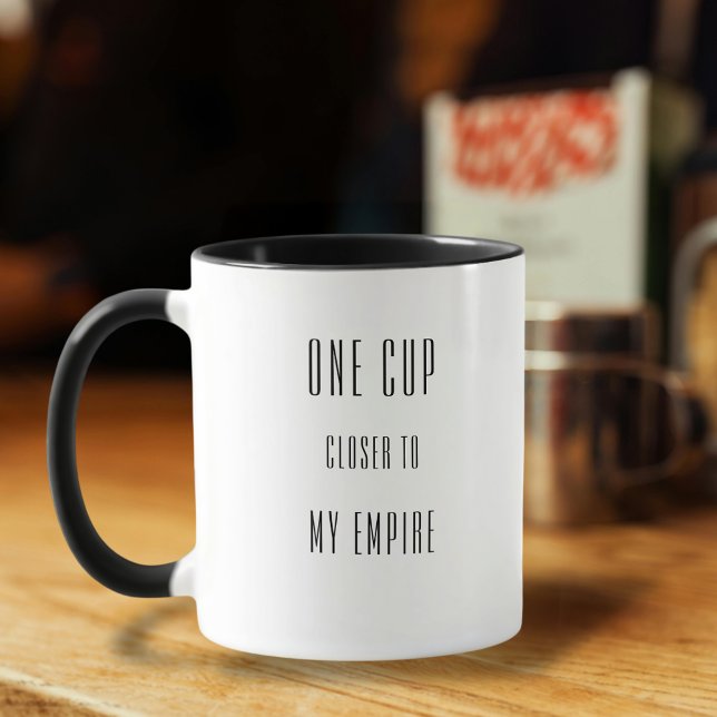 ONE CUP CLOSER modern Motivational Typography Mug (Creator Uploaded)